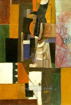 Man with Guitar 1912 Pablo Picasso Oil Paintings